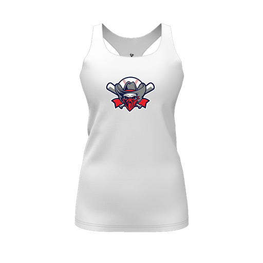 [FT0TRBWH-FYS-LOGO1] Decker Racerback Tank Top (Female Youth S, White, Logo 1)