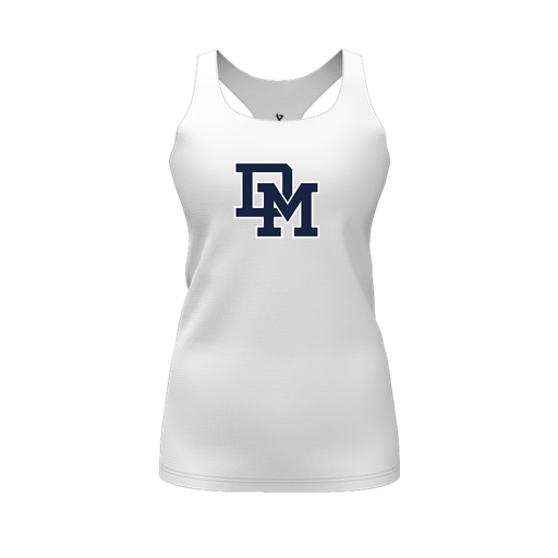 [CUS-DFW-RCBK-PER-WHT-FYS-LOGO2] Racerback Tank Top (Female Youth S, White, Logo 2)