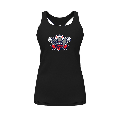 [FT0TRBBK-FYS-LOGO1] Decker Racerback Tank Top (Female Youth S, Black, Logo 1)