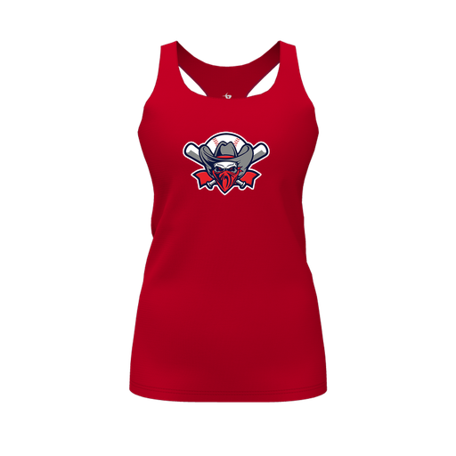 [FT0TRBRD-FYS-LOGO1] Decker Racerback Tank Top (Female Youth S, Red, Logo 1)