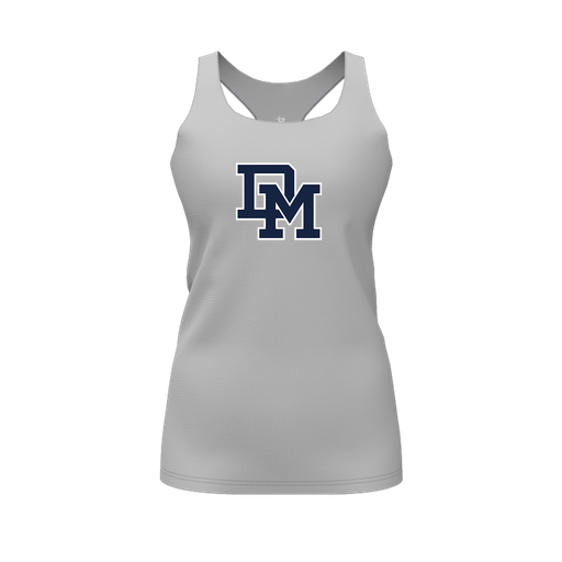 [FT0TRBGY-FYS-LOGO2] Decker Racerback Tank Top (Female Youth S, Gray, Logo 2)