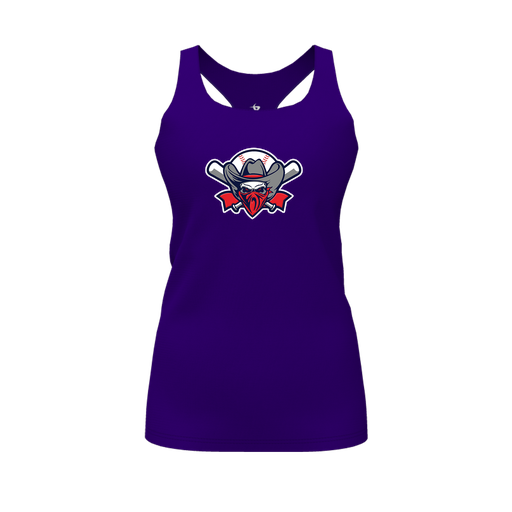 [FT0TRBPP-FYS-LOGO1] Decker Racerback Tank Top (Female Youth S, Purple, Logo 1)