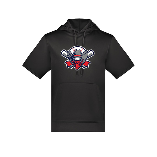 [6871.080.S-LOGO1] Men's Dri Fit Short Sleeve Hoodie (Adult S, Black, Logo 1)