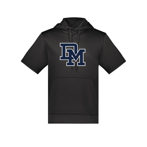 [6871.080.S-LOGO2] Men's Dri Fit Short Sleeve Hoodie (Adult S, Black, Logo 2)