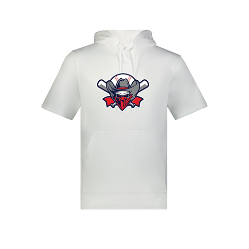 [6871.005.S-LOGO1] Men's Dri Fit Short Sleeve Hoodie (Adult S, White, Logo 1)