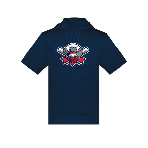 [6871.065.S-LOGO1] Men's Dri Fit Short Sleeve Hoodie (Adult S, Navy, Logo 1)