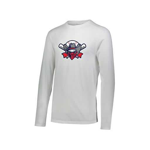 [FTLCUBWH-AXS-LOGO1] Decker Men's Tri-Blend T-Shirt - Long Sleeve (Adult XS, White, Logo 1)