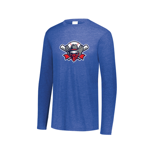 [FTLCUBRY-AXS-LOGO1] Decker Men's Tri-Blend T-Shirt - Long Sleeve (Adult XS, Royal, Logo 1)