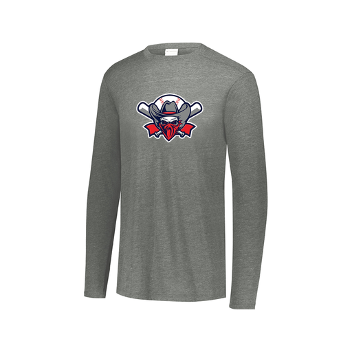 [FTLCUBGY-AXS-LOGO1] Decker Men's Tri-Blend T-Shirt - Long Sleeve (Adult XS, Gray, Logo 1)