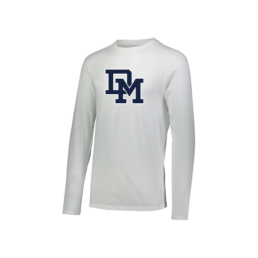 [3076.005.S-LOGO2] Youth LS Ultra-blend T-Shirt (Youth S, White, Logo 2)